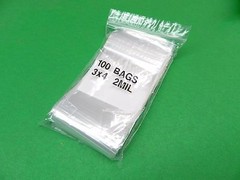 3×4 White Block Reclosable Bags 2mil Writeable 3x 4″ Poly Baggies 1000 Pcs