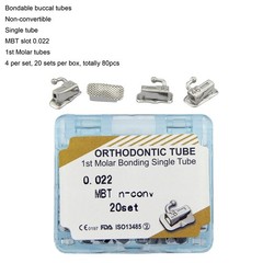 Dental Orthodontic Buccal Tubes 1st 2nd Molar Bondable Tube Roth MBT 022 Single