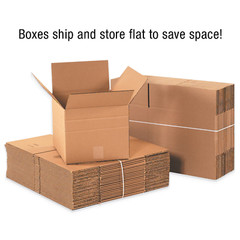 TLMD181812 Multi-Depth Corrugated Boxes, 18″ X 18″ X 12″, Kraft (Pack of 20)