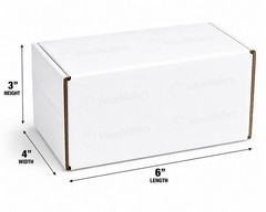50 – 6x4x3 White Corrugated Shipping Mailer Packing Box Boxes 6 x 4 x 3