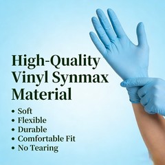 100-Count Blue Vinyl Exam Gloves: Powder-Free & Latex-Free