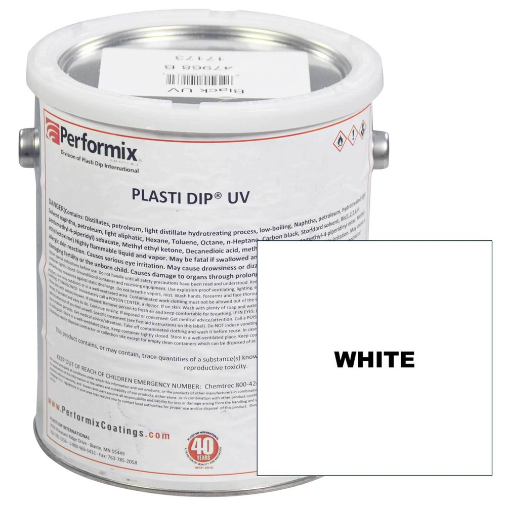 Plasti Dip, 1 Gallon Can, UV Concentrate (unthinned), Matte – WHITE