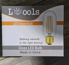 (Pack Of 6) Dimmable T45 LED Edison Bulb 3000K 4 Watt, Frosted