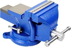 HFS(R) 5″ Heavyduty Bench Vise Anvil Forged 360 Swivel Locking