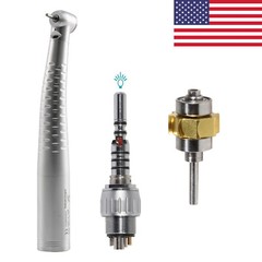 1-10 KaV Style Dental Fiber Optic High Speed Handpiece 6Hole LED Coupler /Rotor