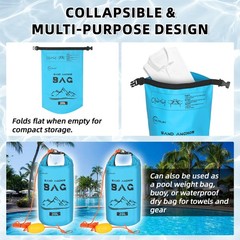 Calpalmy 2-Pack 20L Sand Anchor Bag 2-In-1 Jet Ski Anchor Floating Buoy And