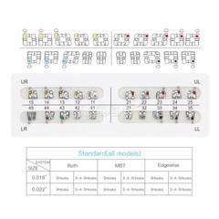 20 Packs AZDENT Dental Orthodontic Brackets Braces Standard Roth.022″ Hooks 345