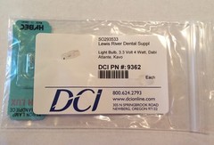 Kavo 1002.2928 Handpiece Bulb Multiflex Lux Coupler Bulb 3.3V 4W DCI 9362