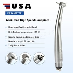 NSK Style Dental Mini Small Head High Speed Handpiece 4 Holes Paediatric Pedo