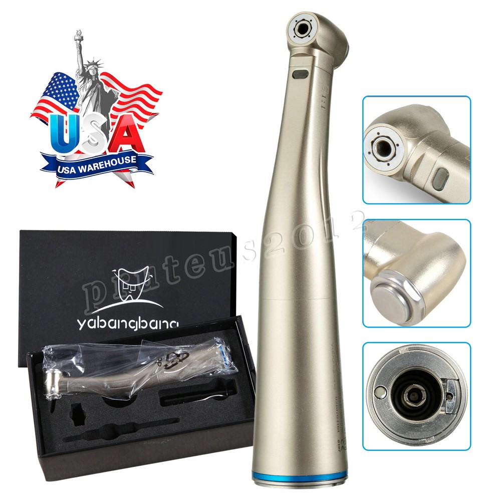 Dental Contra Angle Handpiece 1:1 LED Fiber Optic Low Speed φ2.35mm Fit Kavo NSK