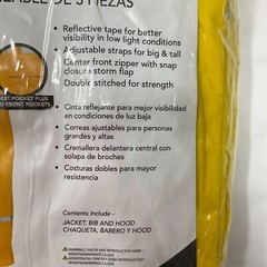 Westchester Protective Gear Rain Suit 3 Piece Unisex Adult Size M Yellow