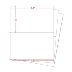 1000 Shipping Labels Half Sheets Blank 8.5″ x 5.5″ Self Adhesive 2 Per Sheet