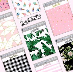 100 Pack Poly Mailers 10x13in Floral Shipping Self Seal Bags