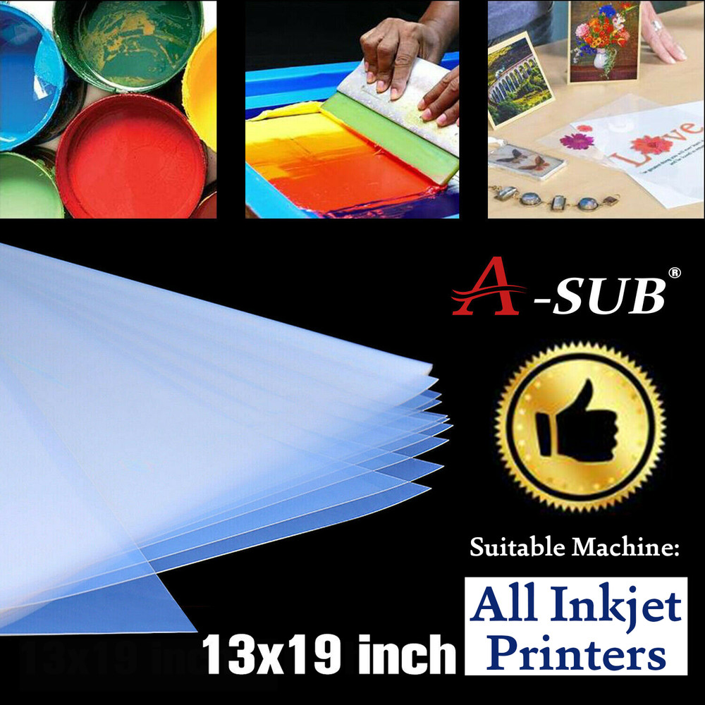 200 PK Waterproof Inkjet Film 13×19 Screen Printing Milky Transparency Positive