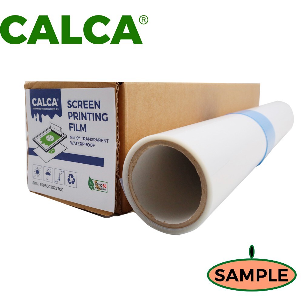 Sample CALCA Waterproof Inkjet Milky Transparency Film Silk Screen 17″ x 16.7 FT