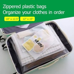 50 pcs 12″x15″ Frosted Zipper Clothing Bag Polyjacket/Polymailer UL