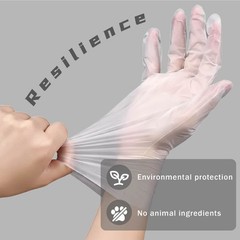 200Pcs Disposable TPE Gloves Food Safe BPA&Latex Free Stretchy for Food Handling