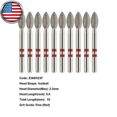 Zirconia Adjustment Burs Diamond Z368/023F Football FG High Speed Burr Fine Grit