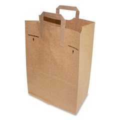 General SK1670EZ300 12 x 7 x 17 1/6 BBL Grocery Paper Bags, Kraft (300/Bndl) New
