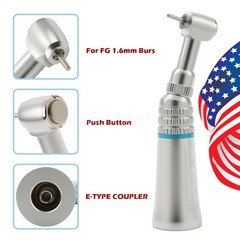 Yabangbang Dental Low Speed Contra Angle Handpiece Push E-type Fit FG1.6mm Bur