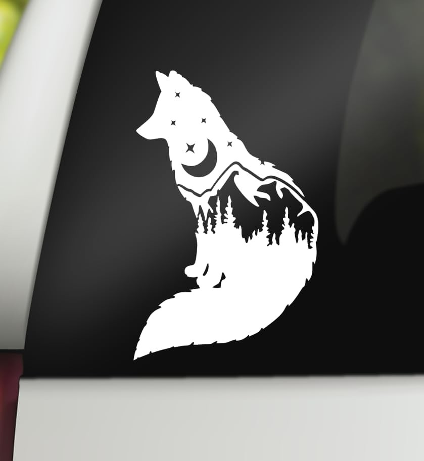 Nature Adventure Animal Car Decal Bumper Sticker for Window Laptop Tumbler, 3.8″