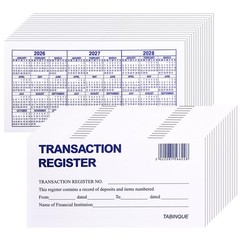 24 PCS Check Registers for Personal Checkbook, Easy to Read Checkbook Register