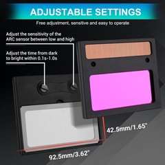 Large Viewing True Color Solar Powered Auto Darkening Welding Helmet Welder Mask