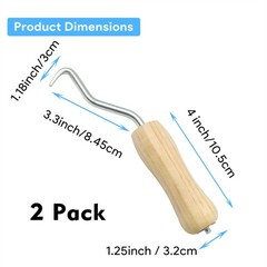 2 Pack Rebar Wire Twister with Wooden Handle, Manual Pull Tie Twister Tool fo…
